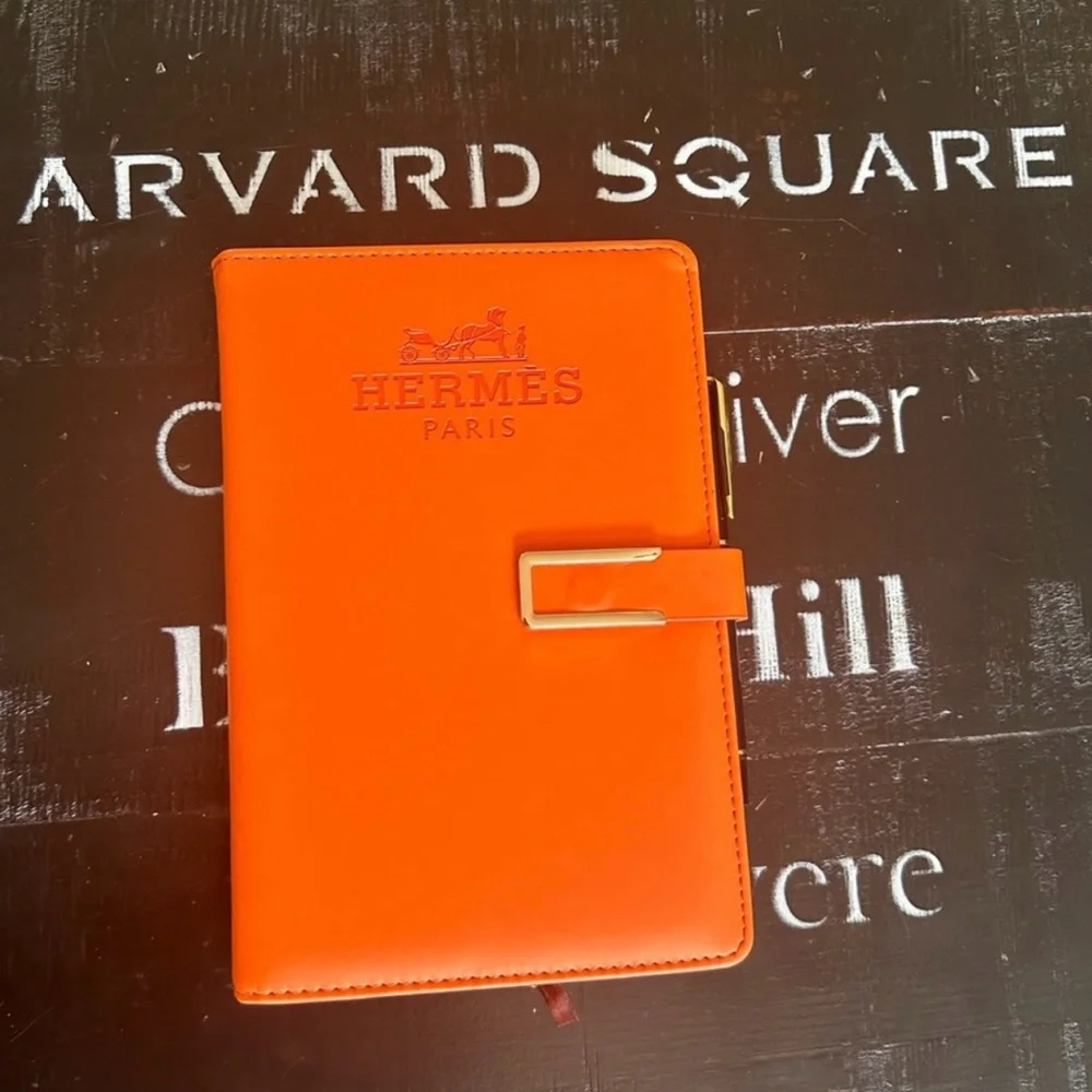 Hermès Vibrant Orange Leather Journal
